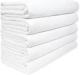 Kit 05 Toalhas de Banho Para Hotel 70x140cm Alta Durabilidade Costura Reforçada
