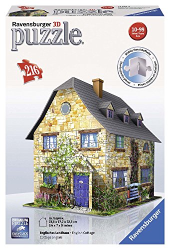 Ravensburger 12585 - Englisches Landhaus, 216 Teile 3D Puzzle-Bauwerke