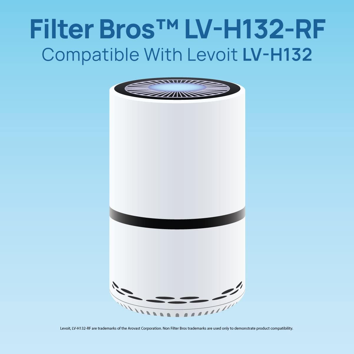 Filter Bros LV-H132-RF High Efficiency Activated Carbon Replacement Filter Fits LEVOIT H132
