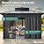 YITAHOME 10X10FT Polycarbonate Gazebo Outdoor Patio Double Top Canopy Galvanized Iron Aluminum Column Garden Tent Curtains Netting for Backyards Decks Lawns,Gray