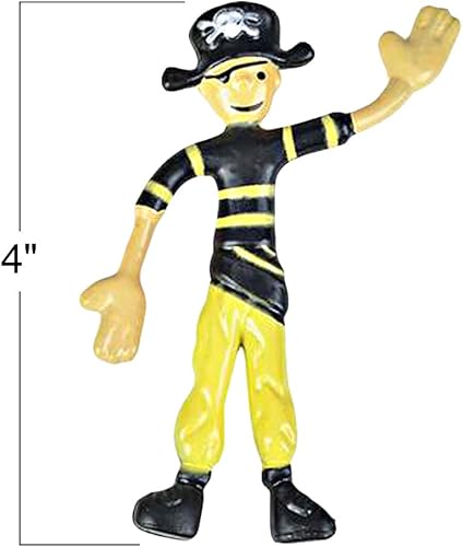 Miniatura 3 de ArtCreativity Figuras piratas flexibles, juego de 12 unidades para hombres flexibles, regalos de fiesta de cumpleaños para niños y niñas, alivio del