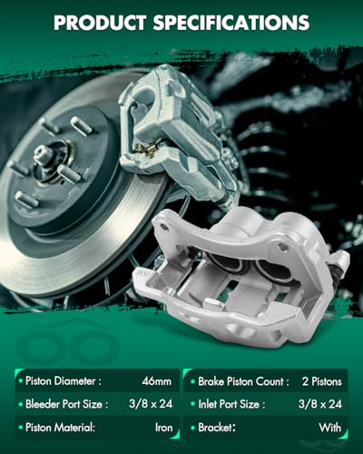 Image of SCITOO 18B4607 18B4606 Front Left & Right Disc Brake Calipers w /Bracket For Ford For Explorer 1995-2001,For Ford For Ranger 1995-2002,For Mazda For B2300 1995-1996 2001-2002,Double Pistons
