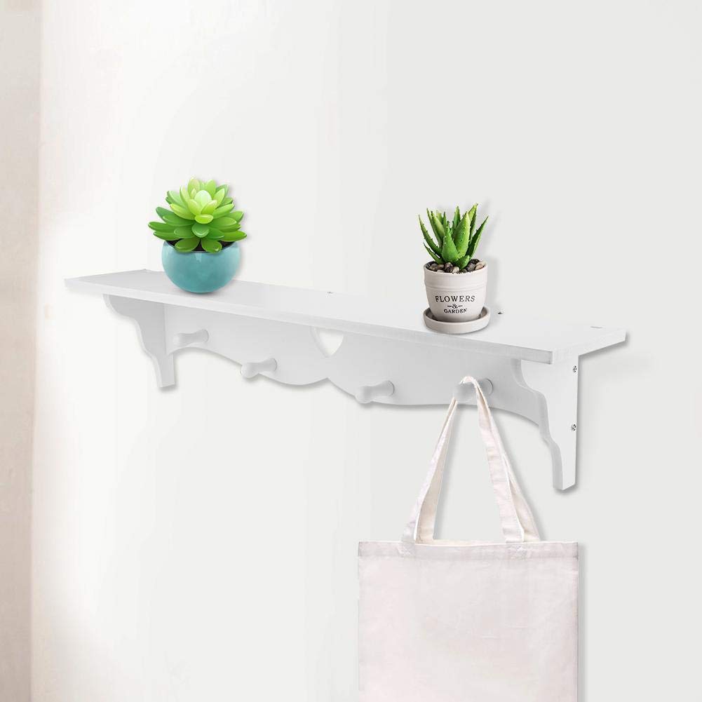 CuscoWall Mounted Storage Rack Storage Rack, Floating Ledges White Shelf, for Household for Bedroom