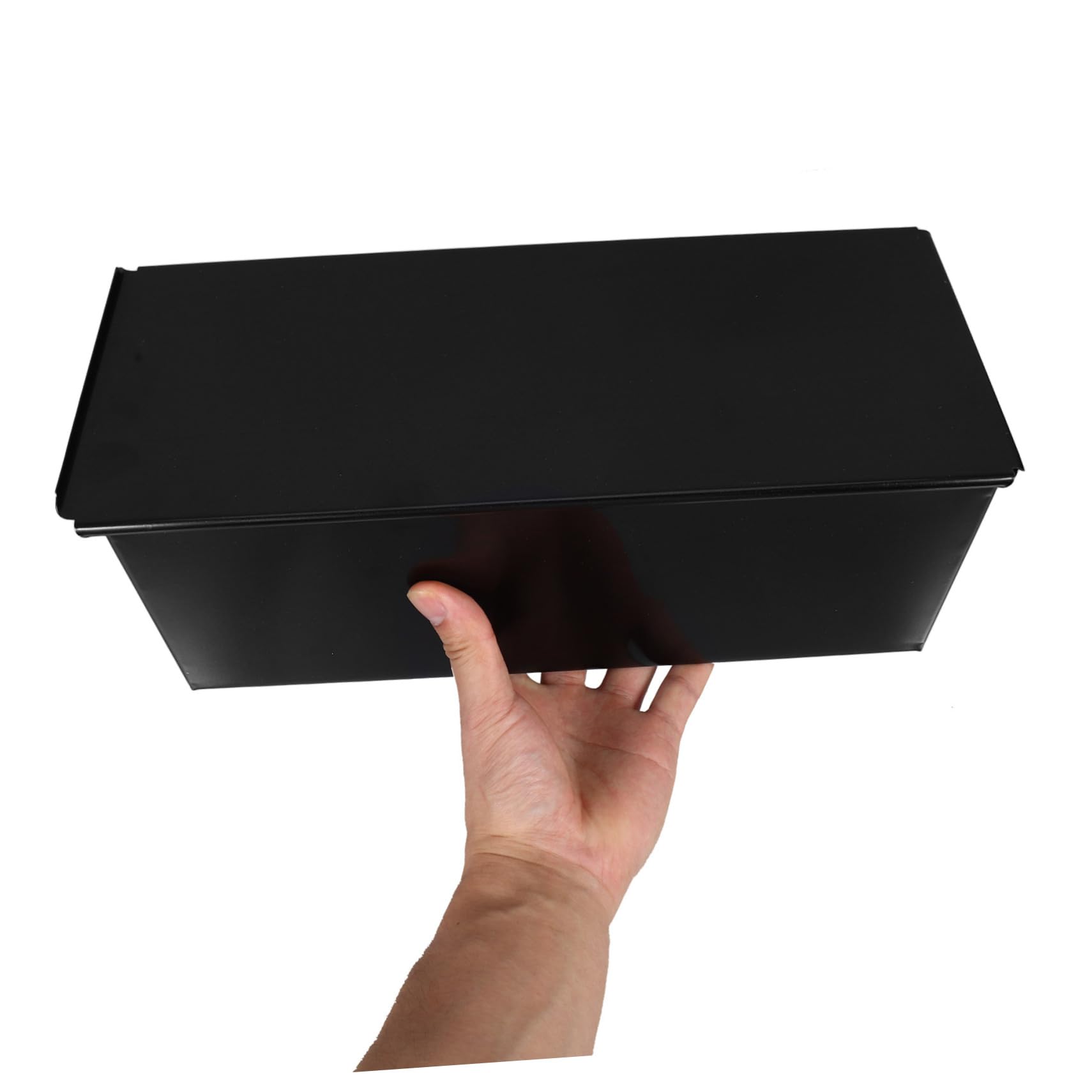 Genérico 1 Pc Molde de pan de caja de tostadas bandeja para hornear pan antiadherente molde para pan antiadherente con tapa barra pan sin glutem juego de ollas suministros de cocina Black