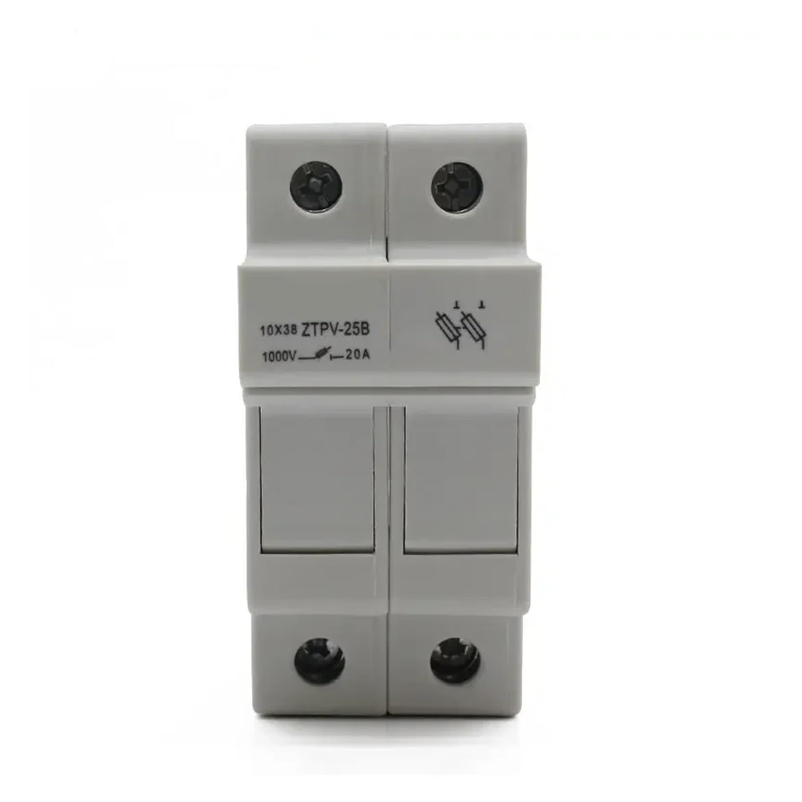 Zestaw 100 uchwytów bezpieczników równoległych DC 2-biegunowy i 1000 V, 10 x 38 mm + A - 32 A, do PV(50 zestaw 2 A)