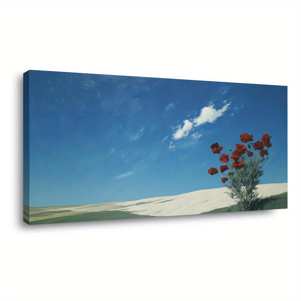 SPXLUCAU Modern Abstract Canvas Artwork for Home Decor, Vintage Flower Botanical Pictures, for Living Room(55x110cm/No frame)