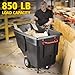 Rubbermaid Commercial Products Tilt Dump Truck/Trash Cart/Garbage Collection/Recycling 1 Cubic Yard Waste Collection 850 lbs capacity Black Office/Warehouse/Facility Management