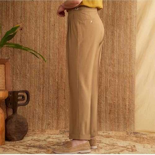 Men's Suit Pants Stretch Dress Comfy Pants Lightweight Casual Slacks Trousers with Pockets3