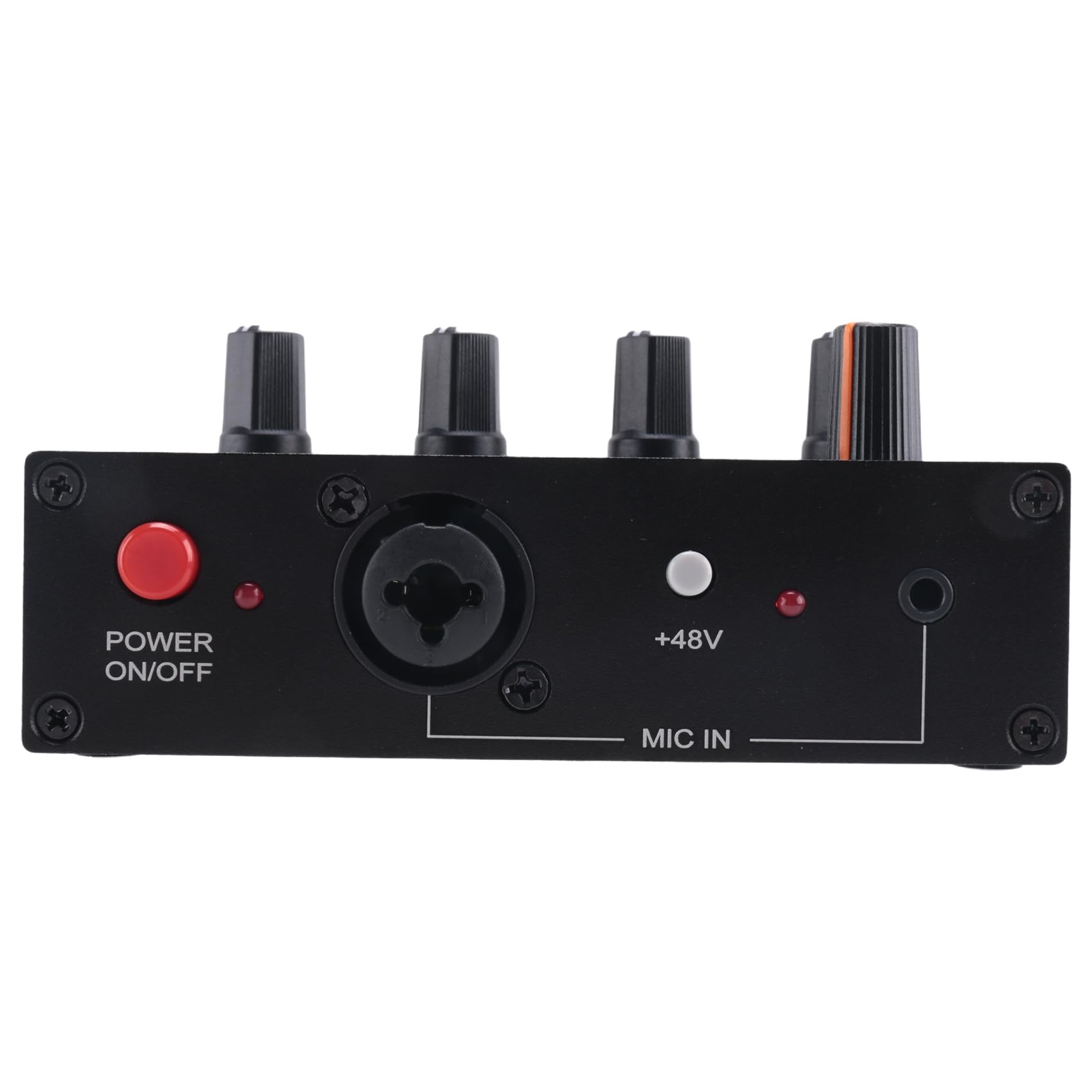 MIC-60 3-Band-Equalizer, Symmetrischer Mikrofonvorverstärker, Mikrofonvorverstärker mit Gleichstromkabel und Langlebigem 3,5-Mm-Kabel