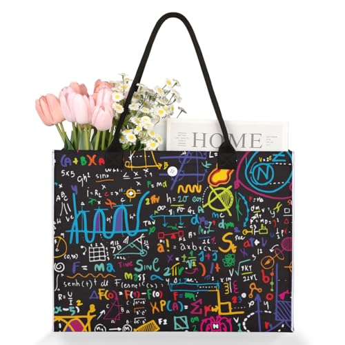 Mathematics Formula Subject Tote Bag for Women Large Beach Bag Reusable Tote Bags for Work Travel Beach Shopping3