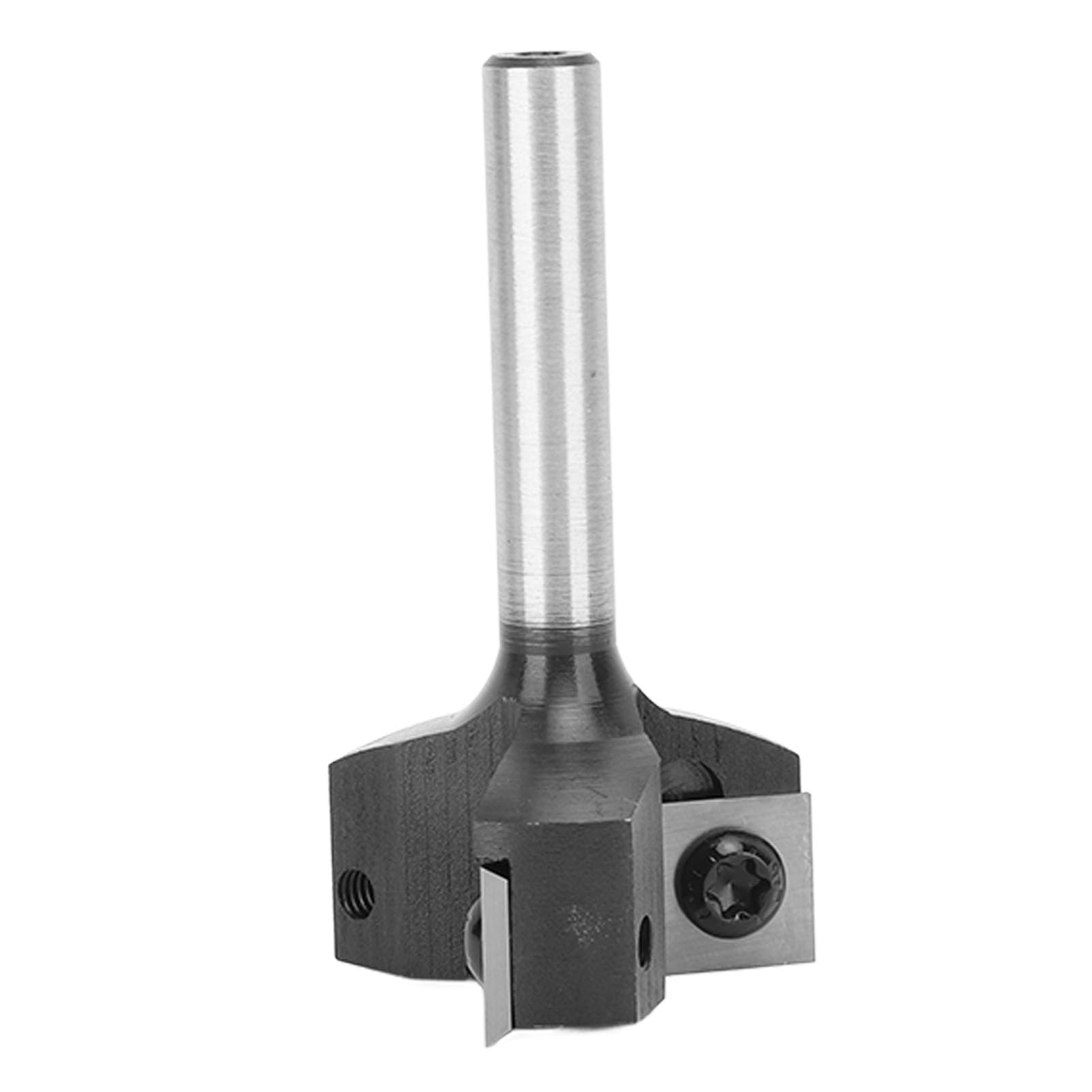 Punta per fresa per superfici Spoilboard con gambo da 8 mm e diametro di taglio di 1 1/4 pollici - Utensile a forma di T stile inserto a 3 scanalature - Inserti in acciaio ad alto