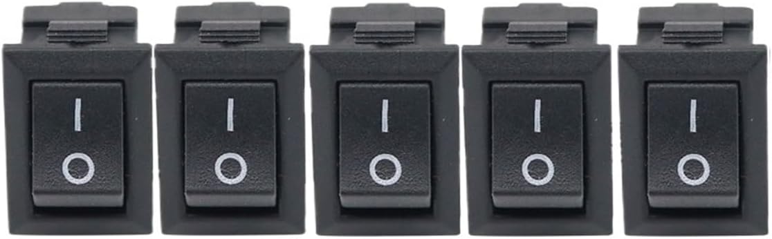 KCD11-101 Button Switch 3A/250V 10 * 15mm 2 PIN ON/Off SPST Rocker(5pcs Red)