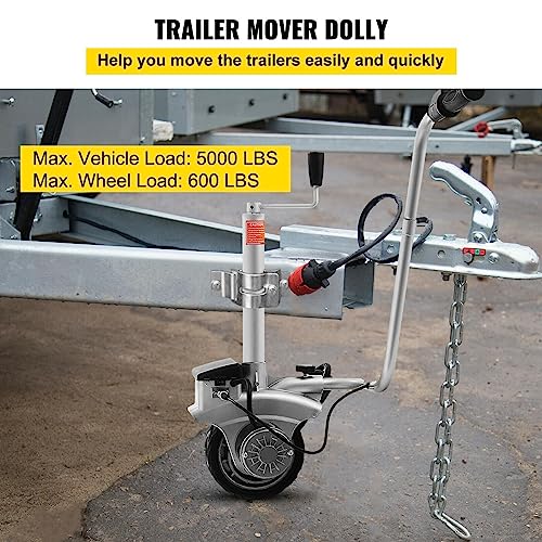12V Elektro Jockey Rad 350W Motorisierter Mover für Wohnwagen Boote Anhänger Tragbares leichtes Design Leichtes Design Easy Maneuvering Stable Support Compact Storage Solution Zuverlässige Leistung
