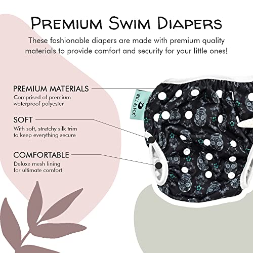 Reusable Swim Diaper And Wet Bag For Babies, Infants & Toddlers - Adjustable Girls Swimming Diaper 0-2 Years And Water Resistant Swim Bag – Zig Zag – 1 Pack By Will & Fox #TOP3