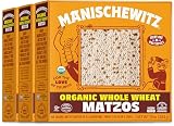 Manischewitz Organic Whole Wheat Matzos Kosher For Passover 10oz (3 Pack) Crisp & Delicious, Kosher for Passover and for Year Round Use