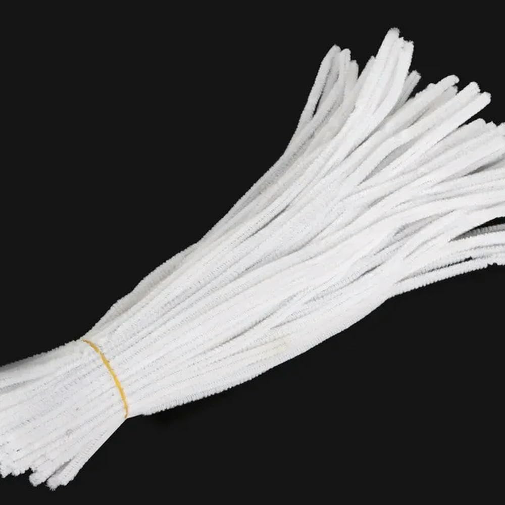 LOUKEKE 200pcs 5mm Chenille Stems Pipe Cleaners Plush Crafts Colorful Handmade DIY Craft
