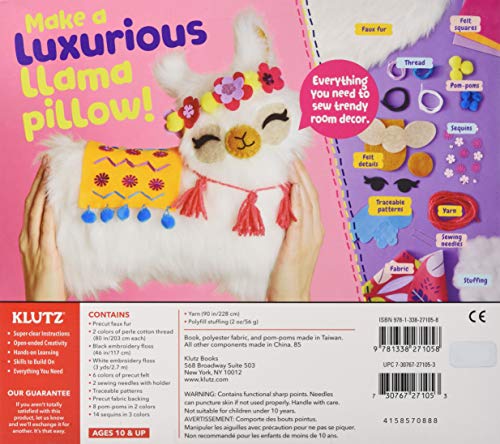 Klutz Sew Your Own Furry Llama Pillow Craft Kit #TOP1