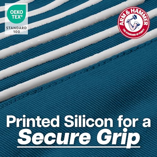 Arm & Hammer Striped Oven Mitts, Heat Resistant, Non-Slip Silicone Grip, 2 Pack, Navy - image 4