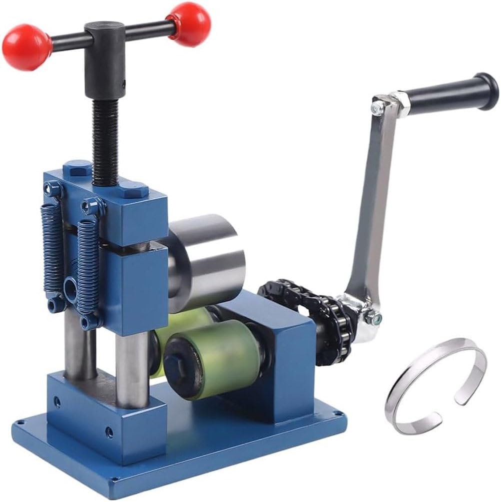 Laminador De Joyas, Laminador De Joyería, Herramienta Multifuncional para Doblar Anillos para El Procesamiento De Joyas Pulsera De Anillos De Chapa De Oro Y Plata,RegularRoller