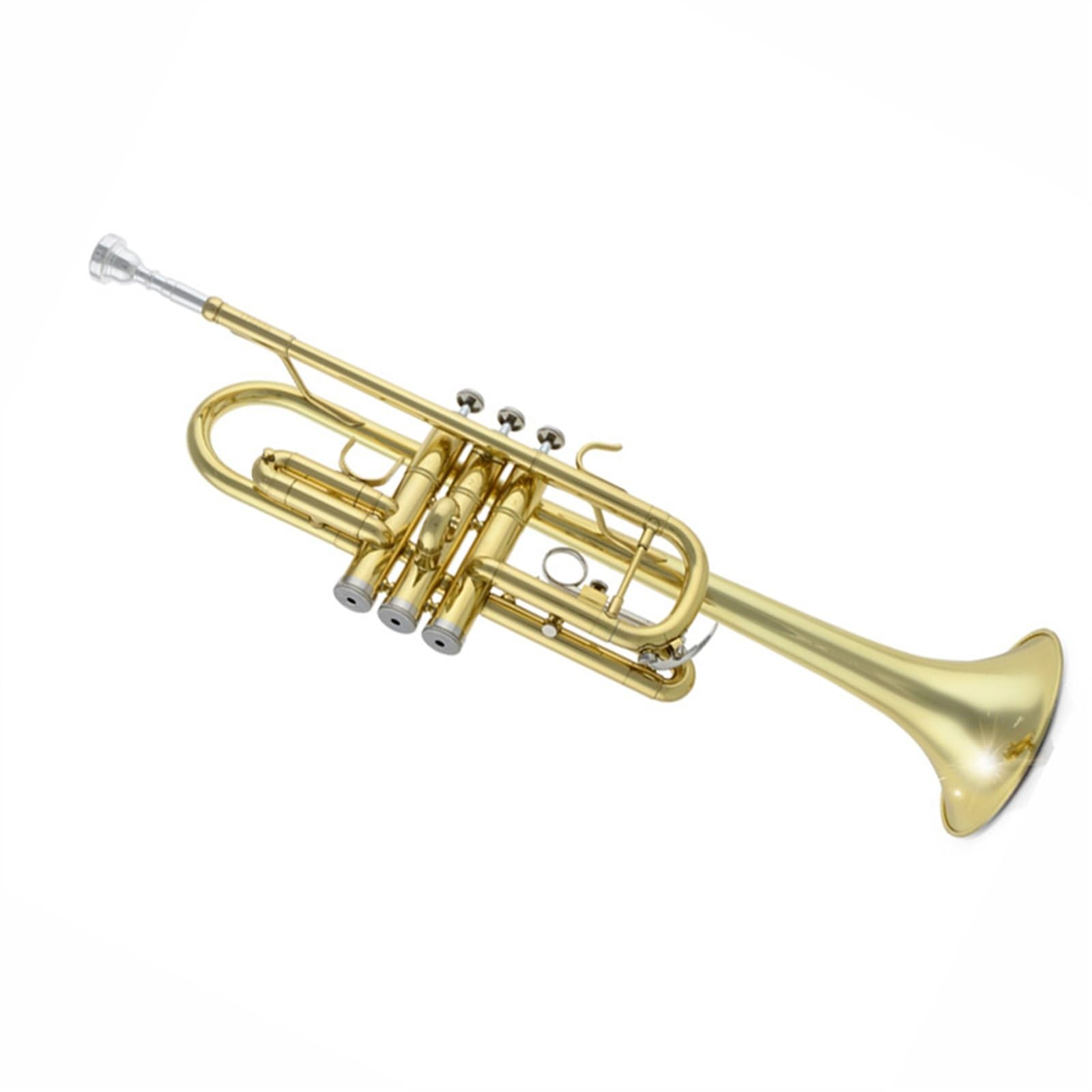 Standard Trąbka Trąbka Instrument C Klucz Profesjonalny Mosiądz Srebrzona Stal Nierdzewna Standard Trwały Ton