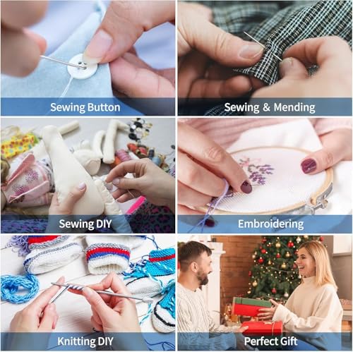 Image of Styllent 85 PCS Sewing Kit, Portable Sewing kit Box Sewing Supplies Accessories with 18Pcs Thread Spools, Scissors, Thread Needles,Tape Measure for DIY, Adults, Beginners, Emergency, Travel, Home