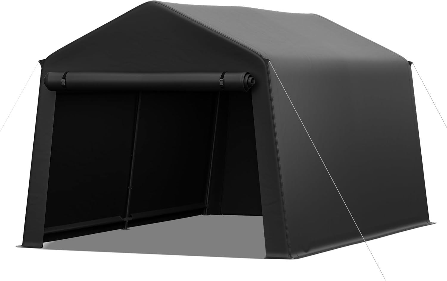 8 x 14 Portable Carport Storage Shed, Heavy-Duty Outdoor Shelter with Slide-Up Zippered Door, Canopy for Cars, ATVs, Bicycles, and Yard Tools, Weather-Resistant and Easy-to-Assemble