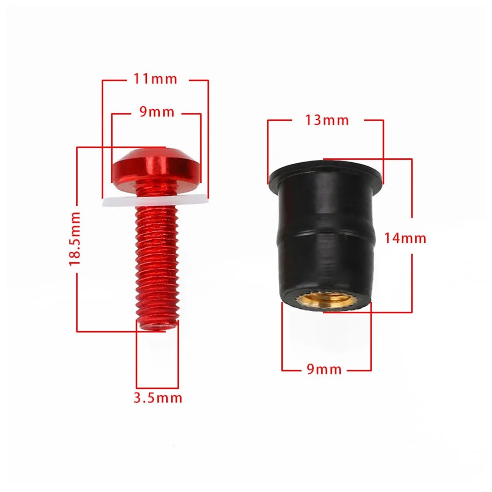 Generico 10 PZ 5mm Parabrezza Parabrezza Bulloni Vite Compatibile con XADV750 X-ADV 750 X ADV XADV 750 2024 2023 2022 2021 2020 2019 2018 2017