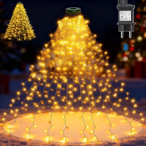 Joycome Lichterkette Weihnachtsbaum 2M 400 LED Christbaumbeleuchtung...