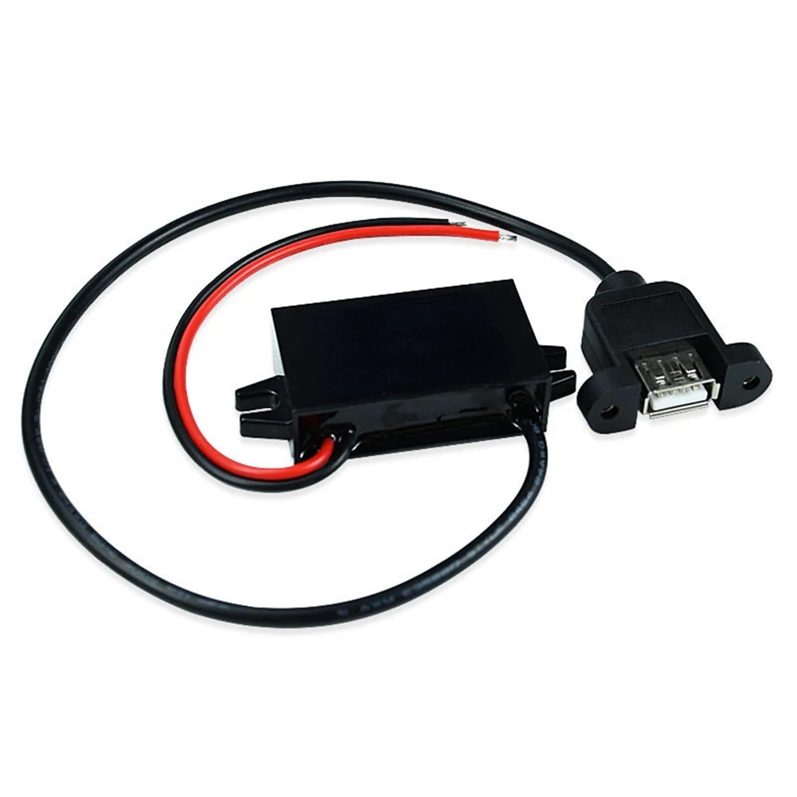 12V24V a 5V 3A Micro Mini USB Step Down Adattatore di uscita di tensione di alimentazione Protezione automatica a basso calore DC DC Convertitore di alimentazione for auto(Dual Square USB)