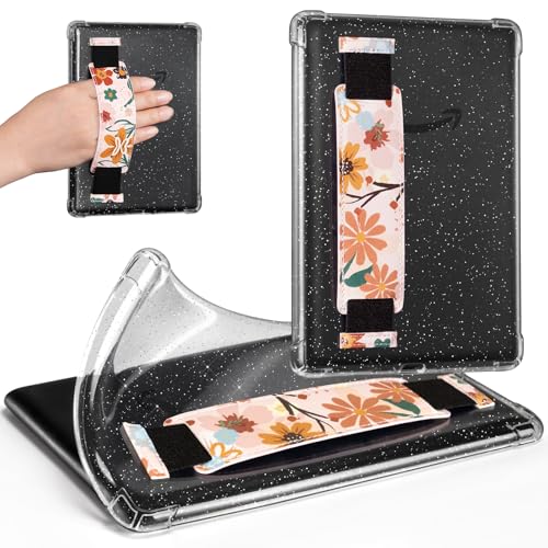 Image of CoBak Case for 6 inch E-Reader Cases (2024 & 2022, 11th Gen) - Ultra-Slim Soft TPU Transparent Cover,Jasmine Glitter