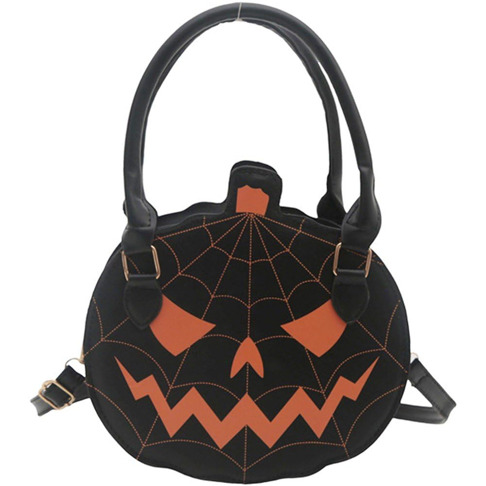 Sac citrouille d'Halloween cuir PU pochette bandoulière femme