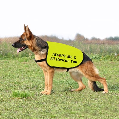 Dog Adoption Jacket Vest Adopt Me I Will Rescue You Dog Harness Rescue Pitbull Slogan Vest (Rescue You-Medium) - Image 3