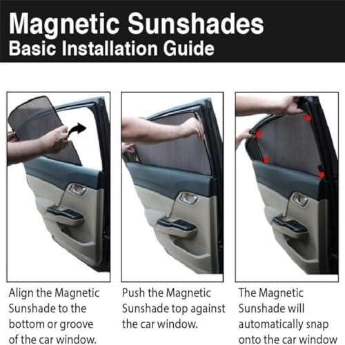 Tendine Parasole Auto Tendina parasole magnetica per finestrino auto Per Chrysler 300c 2011-2023, protezione dai raggi UV, posteriore Tenda parasole(‎4pcs)