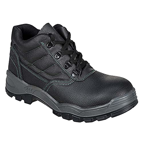Portwest Bota Steelite S1, Tamaño: 39, Color: Negro, FW21BKR39