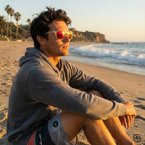 Image of O'NEILL 9004 2.0 X-Large Fit Sport Polarized Sunglasses for Men, 63 mm, UV400 Protection
