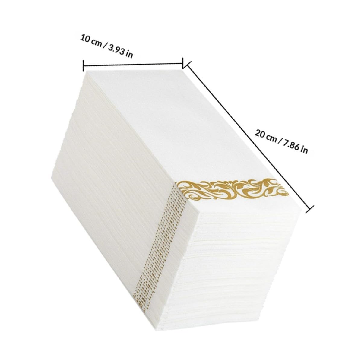 Luxshiny Servilletas de Papel Doradas Desechables para Cena, 100 Piezas, Tamaño 40x30cm, Material de Papel Grueso, Ideales para Bodas y Fiestas Elegantes