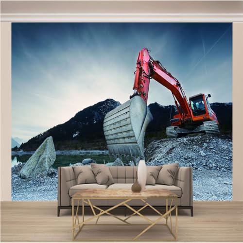 Papier peint panoramique intissé mural moderne grand format salon 3D - 2