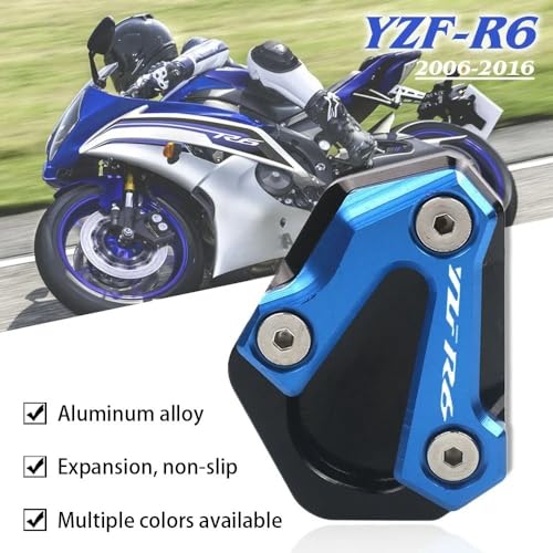 Extension de béquille latérale moto CNC plaque support pour YZF R6 2006-2016