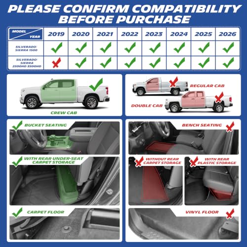 Image of Michelin Vehicle Mats for 2019-2026 Chevy Silverado /GMC Sierra 1500