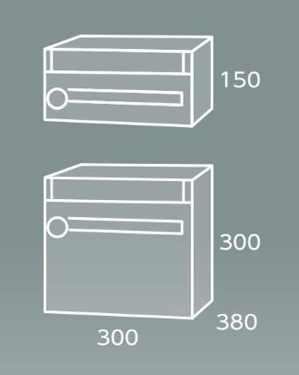 Tajima Metal Work Mailbox MX-11HL Body Depth 11.8 inches (30 cm), Body Height 15.0 inches (38 cm), Body Width 5.9 inches (15