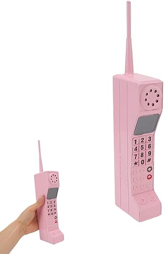 VINGVO Modelo retro de teléfono celular, accesorio de teléfono de ladrillo antiguo de los años 80 y 90, accesorio de teléfono falso para fiesta de