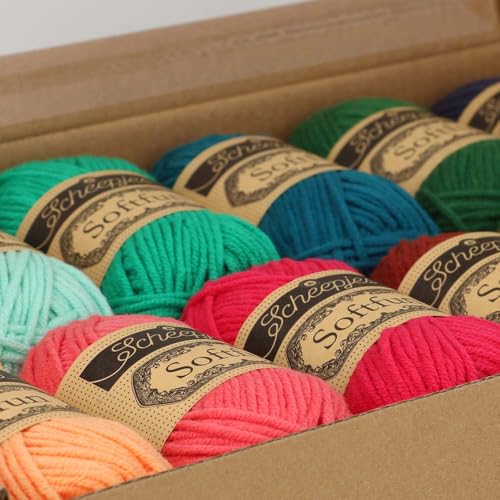 Image of Scheepjes Softfun Color Pack Yarn, 12 x 20 g - Floral Fantasy