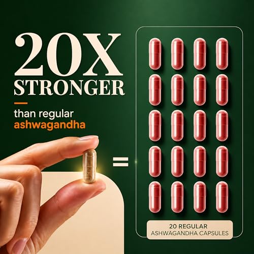 Image of Nutrabud Ashwagandha KSM66 500mg - 30 Capsules - KSM 66 Ashwagandha Tablets for Men & Women - 5% Withanolides for Stress Relief, Energy & Recovery Support (30 Count (Pack of 1), Unflavoured)