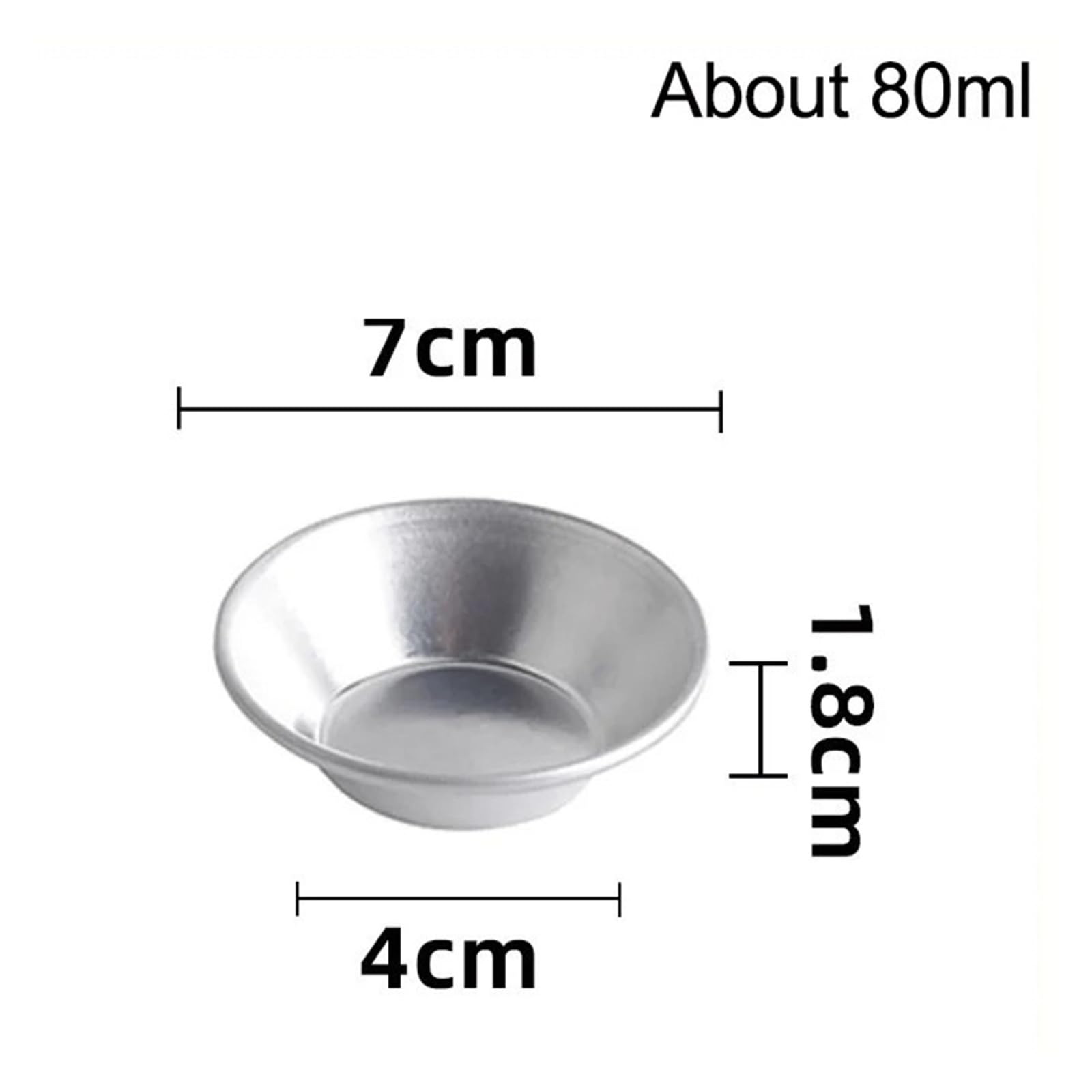 Genérico Bandejas for hornear reutilizables de aleación de aluminio, minivasos de repostería for tartas de huevo, magdalenas y postres hechos a mano, 5-25 uds.(25pcs)