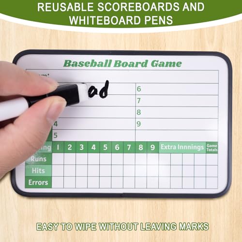 Juego de mesa baseball plegable con dados magnéticos miniatura 5