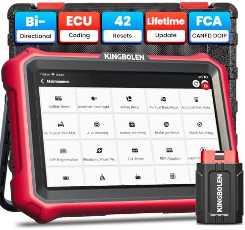 KINGBOLEN K8 PRO Obd2 Diagnosegerät Bluetooth Lebenslanges Update | Alles System Diagnosegerät,Bi-Direktionale,42+ Dienst Zurücksetzen,ECU-Kodierung,V.A.G-geführte,FCA,CANFD＆DOIP