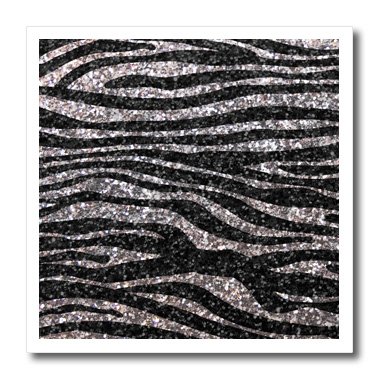 Impression de zèbre argent 3dRose motif thermocollant 25cm