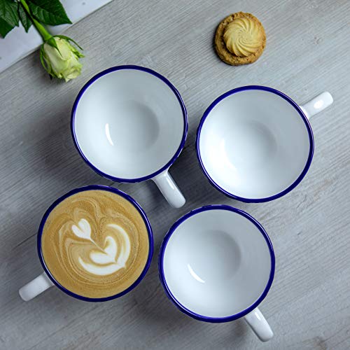 Taza cerámica artesanal azul marino 17.5oz 500ml miniatura 5