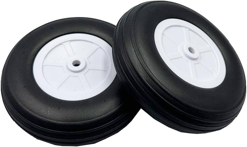 5PCS RC Airplane Light Sponge Tire with Plastic Hub for RC Plane Helicopter DIY Model Plane Wheel Replace Parts (2.25 Inch)