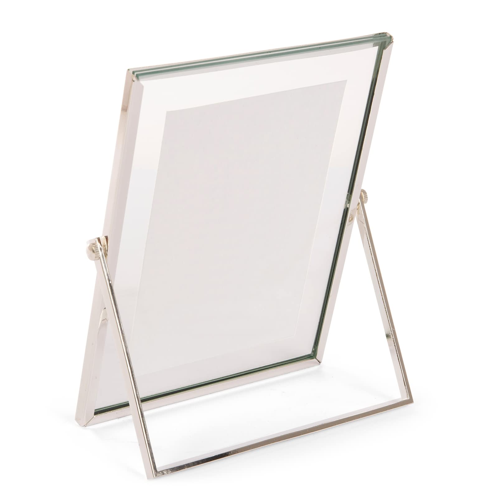 goldbuch Fine - Cornice portafoto in metallo per 2 immagini in formato 6 x 9 cm, dimensioni 27,5 x 18,5 x 1 cm, in metallo, colore argento, 960266